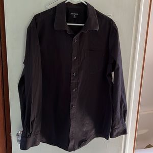 Black Button-down Shirt Sz 46-48